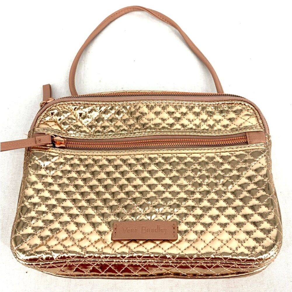 Vera Bradley Purse Handbag Quilted Crossbody Rose Gold 8" NWT